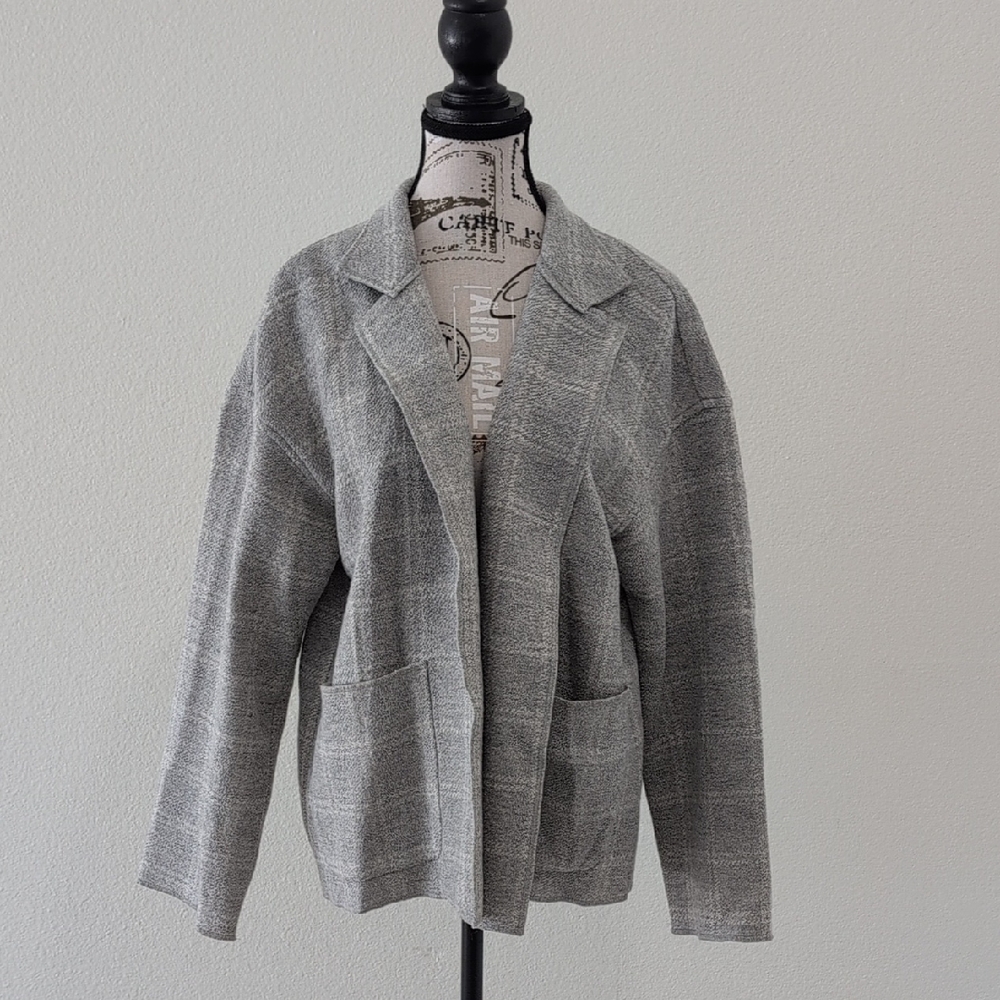 Eileen Fisher Wool Blend Open-Front Blazer